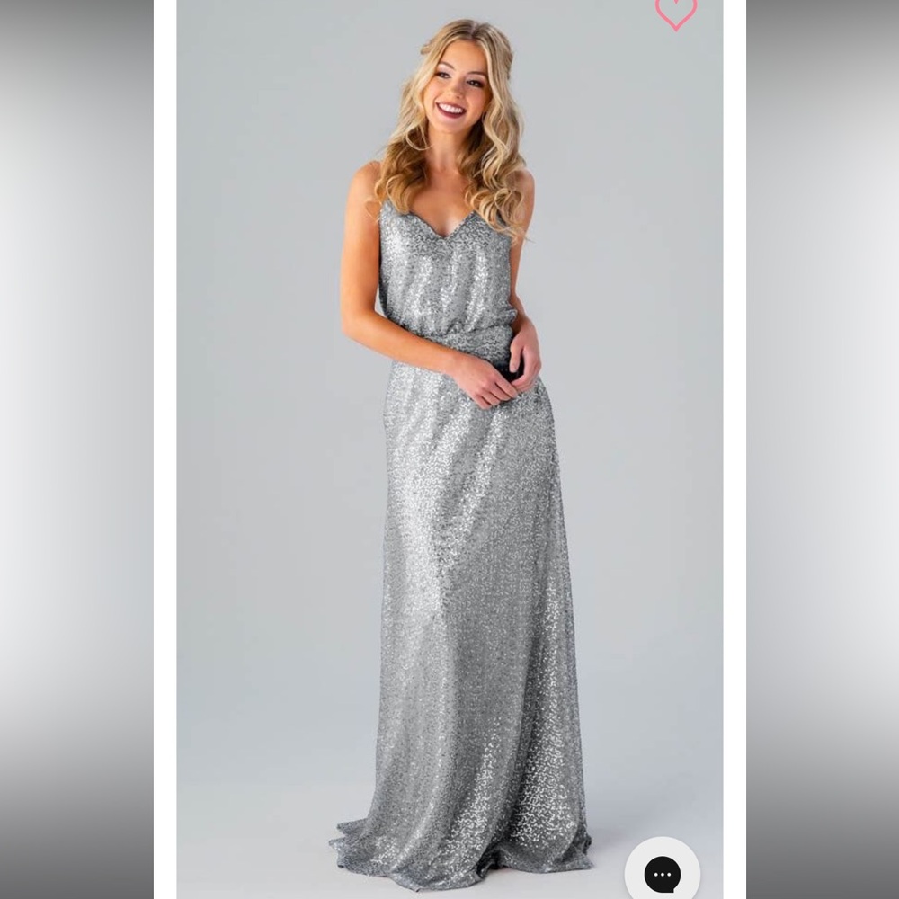 Kennedy blue Sasha silver sequin bridesmaid dress